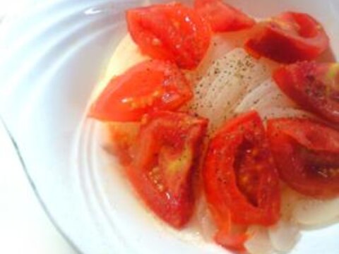 えごま油で☆玉ねぎとトマトの温野菜サラダ